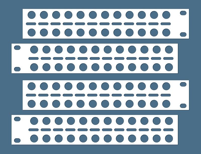 2 x blank front panel labels stickers for patchbay Samson S patch plus image 1