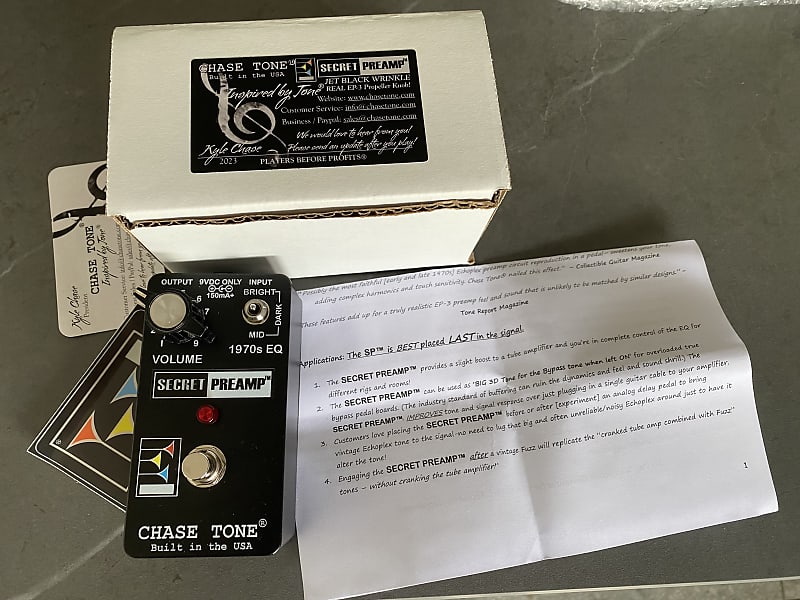 Chase Tone Secret Preamp ltd 2024 - black | Reverb Chase Tone Secret Preamp ltd 2024 - black | Reverb