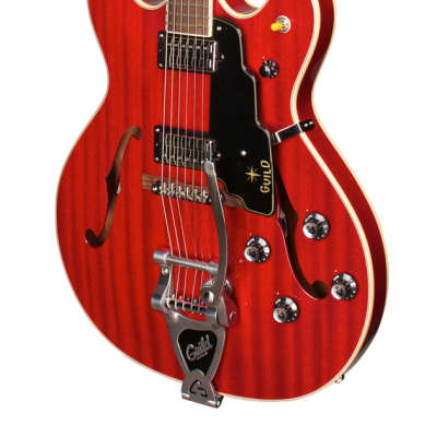 Guild Starfire V -  Cherry Red - 2022 - Semi-Hollow Body Electric Guitar with Case image 1