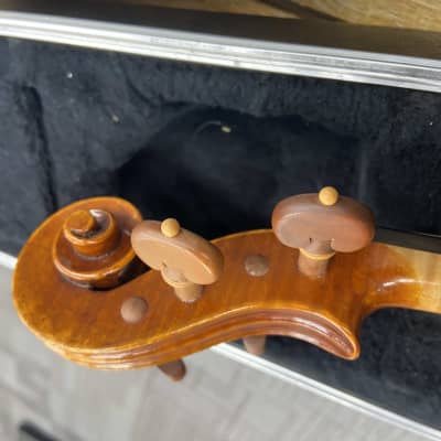 Highly flamed wood 14" Viola with Boxwood Tailpiece, Chin Rest and pegs image 8