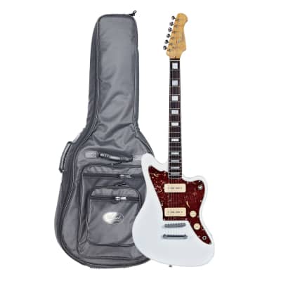 Artist Grungemaster White Electric Guitar w/ P90 Pickups & Bag for sale