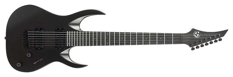 S by Solar AB4.7C – 7 String Carbon Black Matte Electric Guitar image 1