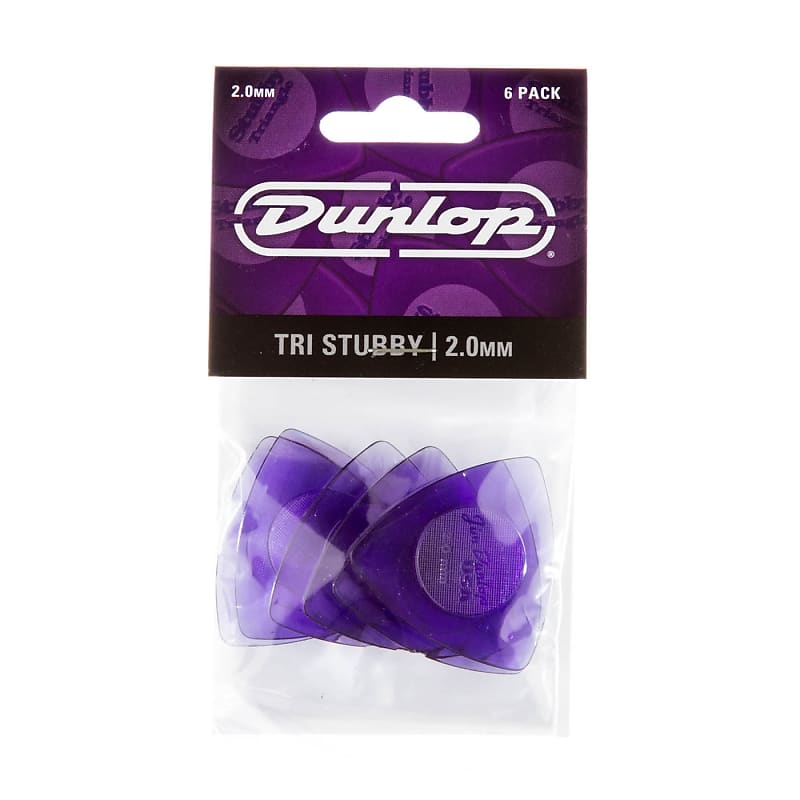 Dunlop 473P20 Tri Stubby 2.0mm Triangle Guitar Picks (6-Pack) image 2