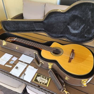 Takamine TC135SC Classical Cutaway Acoustic Electric Guitar With Case, Natural + SOUNDBOARD TRANSDUCER for sale