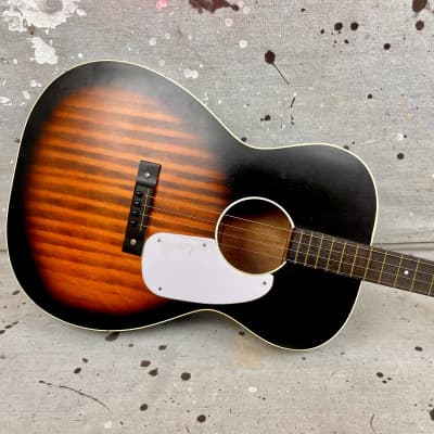 1965 Stella H-929 Tenor Acoustic Guitar Redburst Vintage 1960's w/Case & Extras image 16