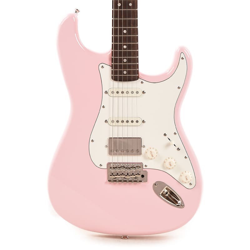 Squier Classic Vibe 60s Stratocaster HSS Shell Pink 3-Ply Parchment (CME Exclusive) image 1