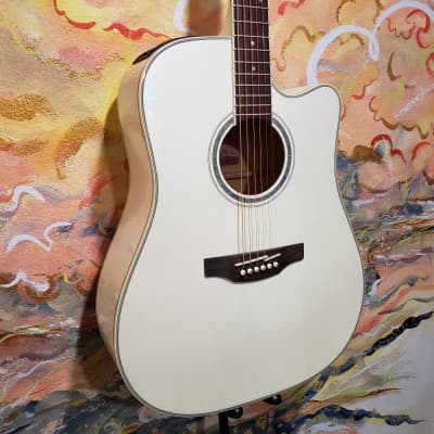 Takamine GD37CE PW G-Series 6-String Dreadnought Acoustic/Electric Guitar Gloss Pearl White w/ Takamine Gig Bag image 3