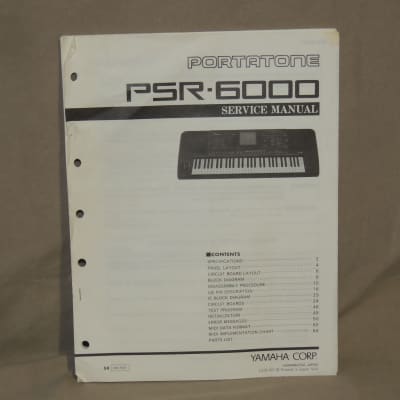 Yamaha PSR-6000 Portatone Service Manual [Three Wave Music]