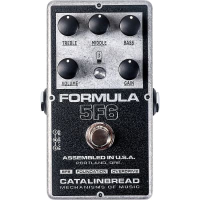 Catalinbread Formula 5F6 Tweed Bassman-style Overdrive Effects Pedal Black and Silver for sale