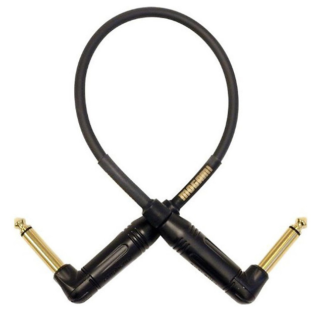 Mogami Gold Instrument-01-RR - 10 Cable 1/4" Right Angle TS to 1/4" Right Angle TS - 10" image 1
