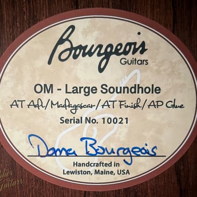 Bourgeois OM Large Soundhole Sunburst - Aged Tone Adirondack & Madagascar Rosewood image 23