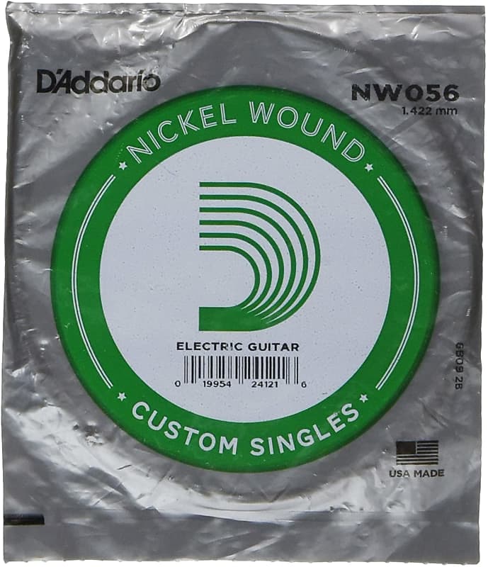 D'Addario NW056 Nickel Wound Single String Electric Guitar image 1