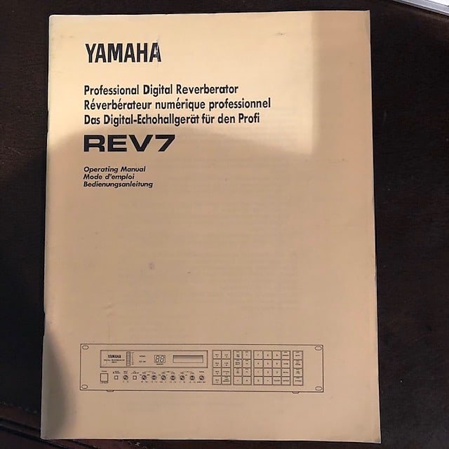 Yamaha Rev 7 Owners Manual Reverb