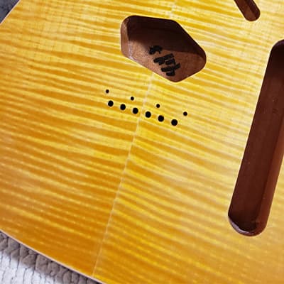 Bottom price on a Killer 5A + USA,Double bound Alder body in butterscotch. Made for a Tele neck # BST-3 image 2