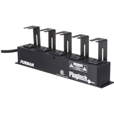 Furman PlugLock-PFP 5-Outlet Circuit-Breaker Protected Locking Outlet Strip - 5' Cord