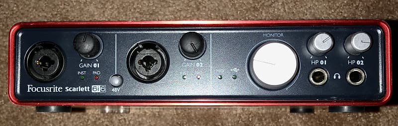 Focusrite Scarlett 6i6 1st gen w/M-Audio Duo preamp | Reverb