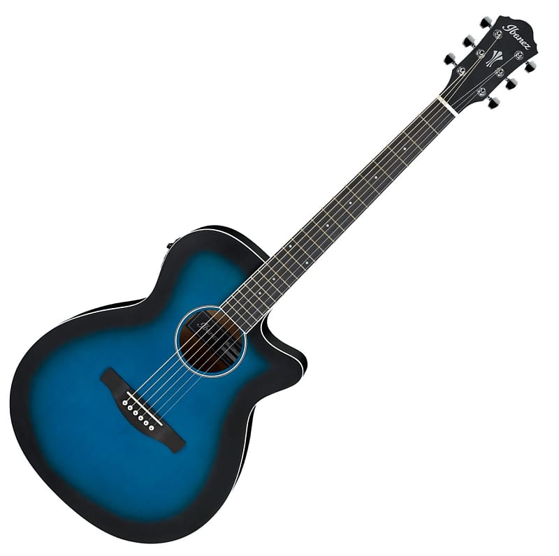 Ibanez AEG7-TBO AEG Single Cutaway 6-String Acoustic Electric Guitar -  Transparent Blue