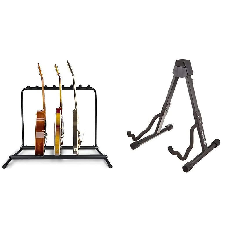 Multi Guitar Stand 7 Holder Foldable Universal Display Rack Reverb