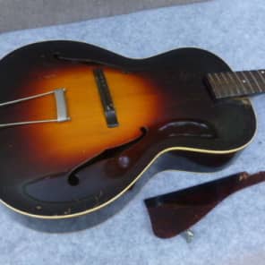 Gibson L 50 Guitar with OHSC Project needs Repair and some Restoration 1934 sunburst image 2