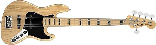 Fender American Deluxe Jazz Bass V 5-String Electric Bass (Maple Fingerboard, Natural) image 1