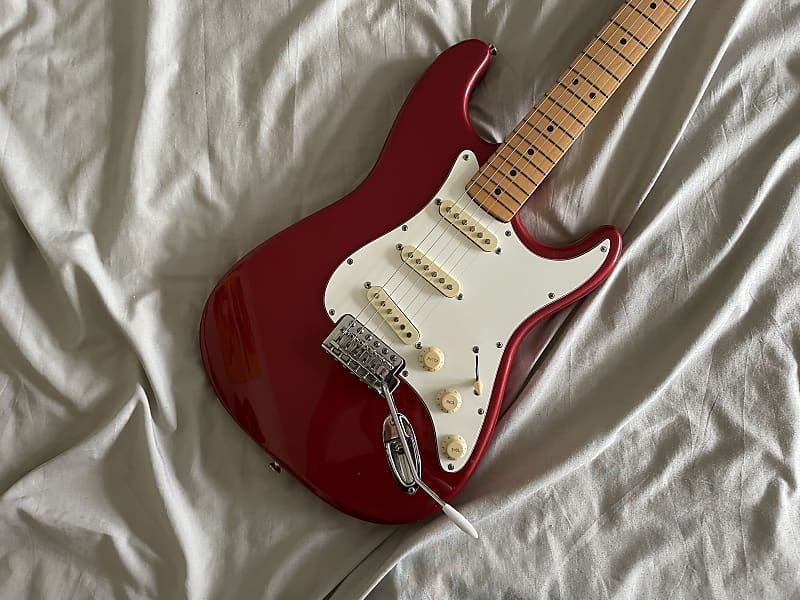 Fender Stratocaster Mim 1991 Red Reverb 5201