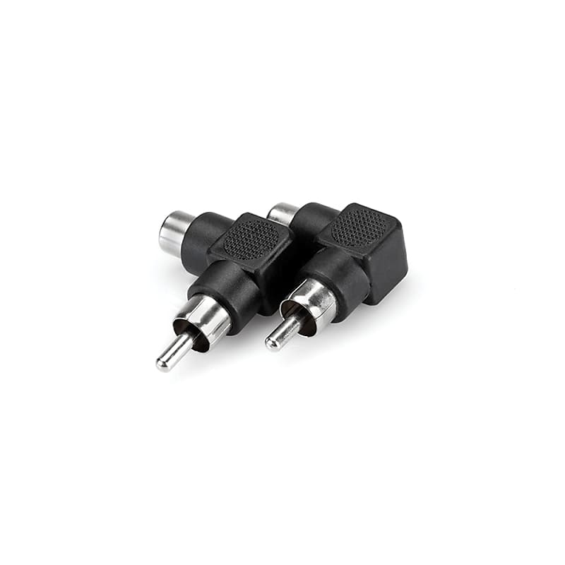 Hosa GRA-259 Right-angle Adaptors, RCA Female to Male Adapters (2-Pack) image 1