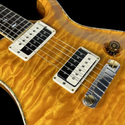 2013 Paul Reed Smith PRS DC245 Ted McCarty Signature Private Stock w 1-Piece Quilt Top & Solid Brazilian Neck ~ Santana Yellow image 6