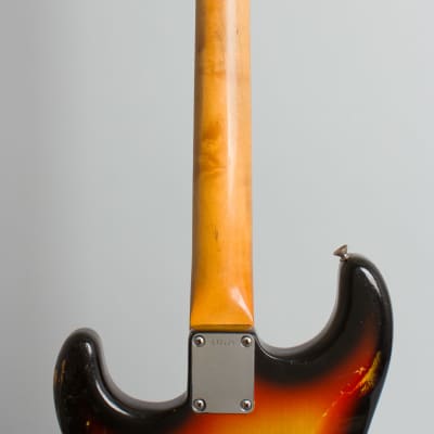 Fender Stratocaster Solid Body Electric Guitar (1965), ser. #L77176, vintage road case. image 9