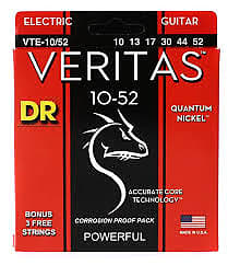 DR Strings VTE-10/52 Veritas Electric Guitar Strings -.010-.052 Medium to Heavy image 1