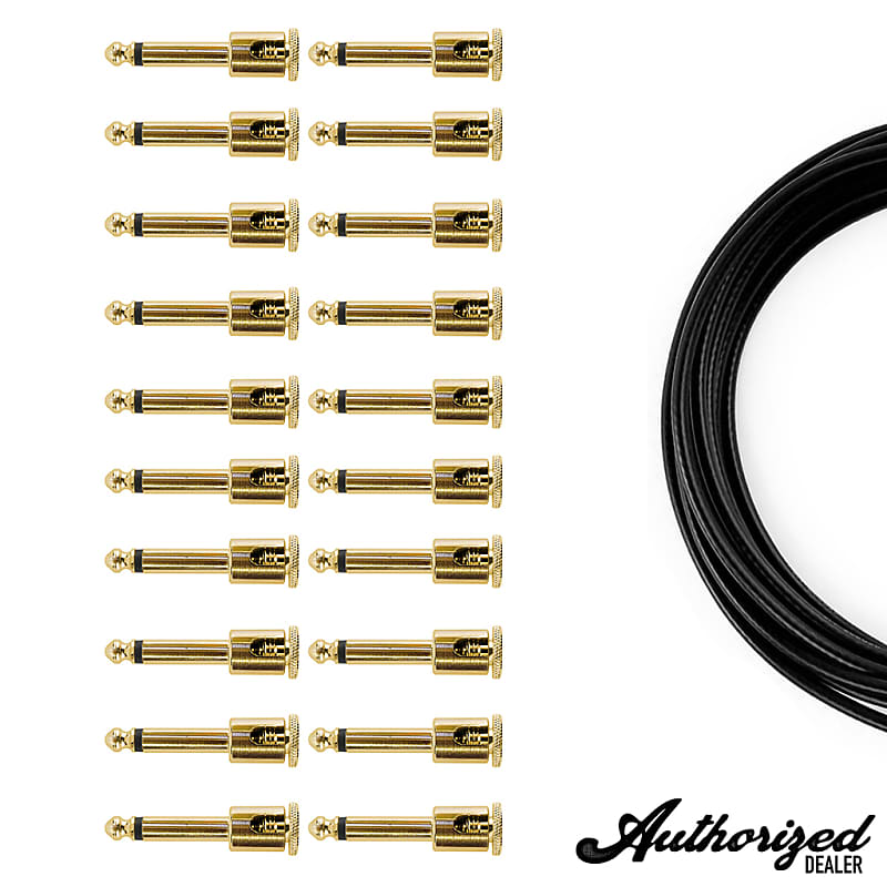 L's Pedalboard Effects Cable Kit 20 Unplated Plugs / Reverb