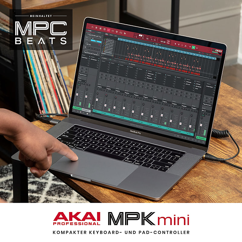  AKAI Professional MPK Mini MK3 - 25 Key USB MIDI Keyboard  Controller With 8 Backlit Drum Pads, 8 Knobs and Music Production Software  included, Black : Everything Else