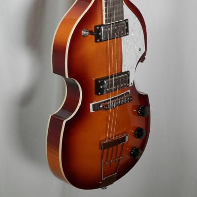 Hofner HOF-HI-459-PE-SB Ignition Pro Violin Style Electric Guitar - Sunburst image 8