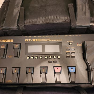 Boss GT-100 Version 2.0 Guitar Effects Processor And Boss Carry