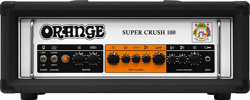 Orange Super Crush 100H 100w Solid State JFET Electric Guitar Head, Black image 1