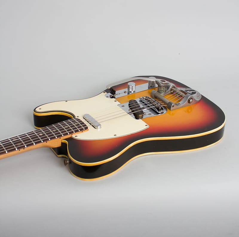 Fender Telecaster Custom with Bigsby Solid Body Electric Guitar (1969),  ser. #191930, black gig bag case.