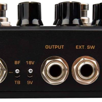 NUX Fireman Distortion Effect Pedal Dual Channel Brown Sound image 2