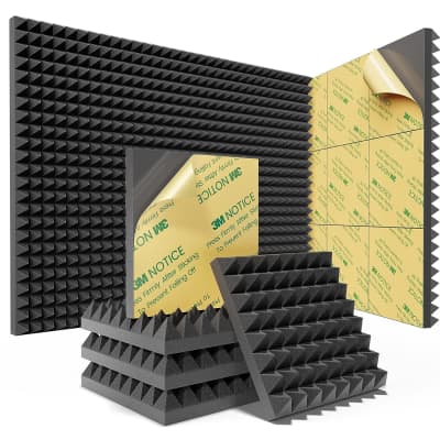 8 Pack Self-Adhesive Fold Soundproof Wall Panels, 24 X 12 X 0.47 In Sound Pro