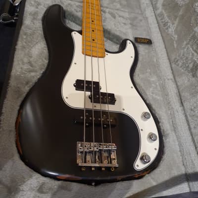 ESP E-II vintage precision bass PJ Maple fretboard black image 2