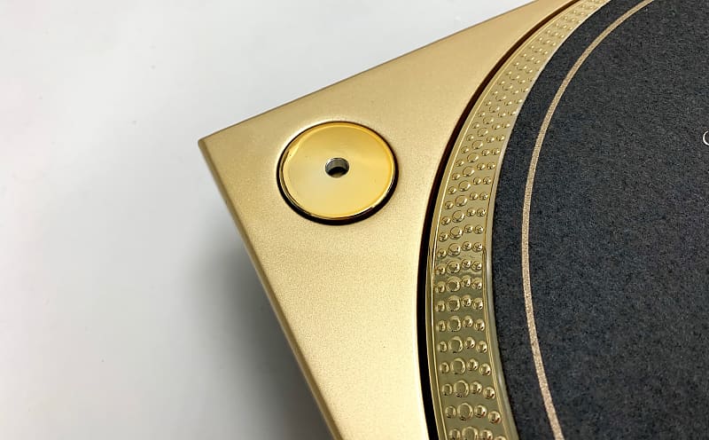 2 Technics SL-1200 MK3 Custom Gold Turntables with New M44G