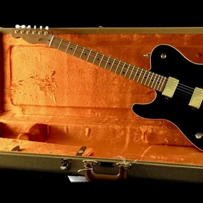 LEFTY! Custom TL62-LP Warmoth USA Black NOS Binding Relic Wide Ranges Musikraft Roasted Flame Maple HSC for sale