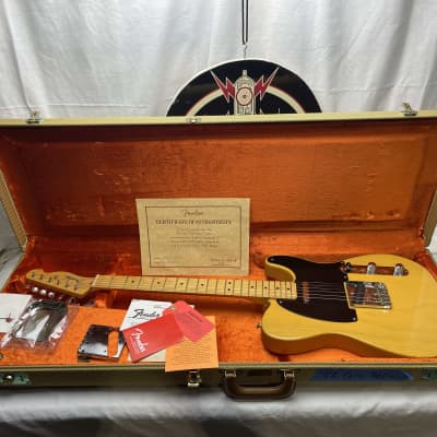 Fender American Vintage '52 Telecaster Reissue Guitar with COA + Case 2002 - Butterscotch Blonde / Maple neck for sale