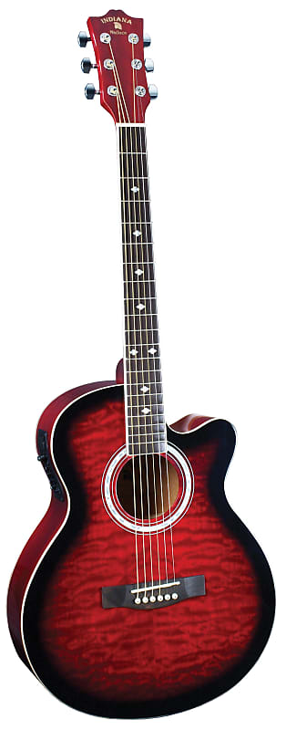 Indiana MAD-QTRD Madison Deluxe Concert Cutaway Spruce Top 6-String Acoustic-Electric Guitar image 1