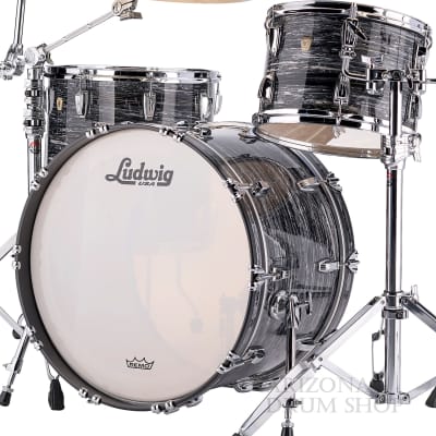 Ludwig Classic Maple Pro Beat Vintage Black Oyster 3-piece Shell Pack 13/16/24 image 1