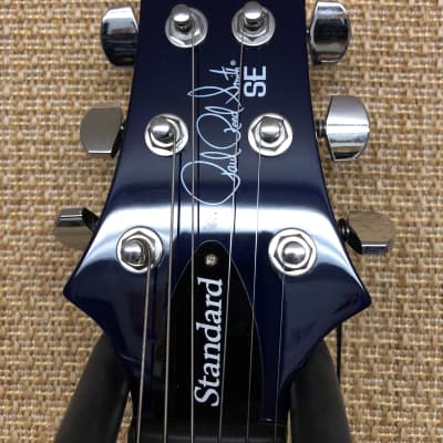 PRS SE Standard 24 Solidbody Electric Guitar Trans Blue Mahogany w/Maple Neck, Vibrato, Bag image 5