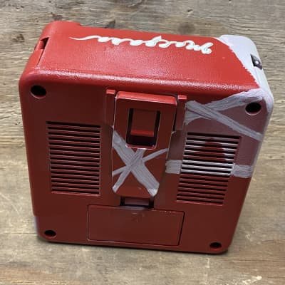 Margasa Mini Amp, 2-watt, 9v,  portable, Red & White Striped image 3