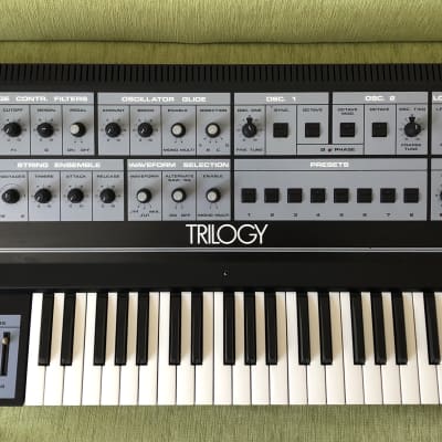Crumar Trilogy 3-Section Polyphonic Analog Synthesizer 1980s - Black
