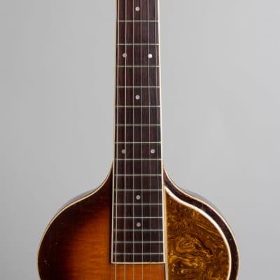 Slingerland  Songster Model 401 Solid Body Electric Guitar (1936), ser. #132, original black hard shell case. image 8