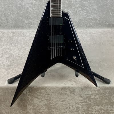 ESP LTD KH-V Kirk Hammett Signature Electric Guitar in Black Sparkle - Excellent image 2