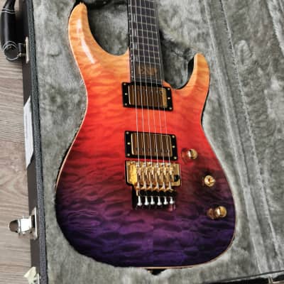 ESP Horizon CTM FR See Thru Pink Purple Gradation Finish High-End Guitar image 12