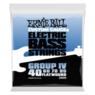 New Set Ernie Ball 2808 Flatwound Group 4 Electric Bass Guitar Strings - 40-95 image 1